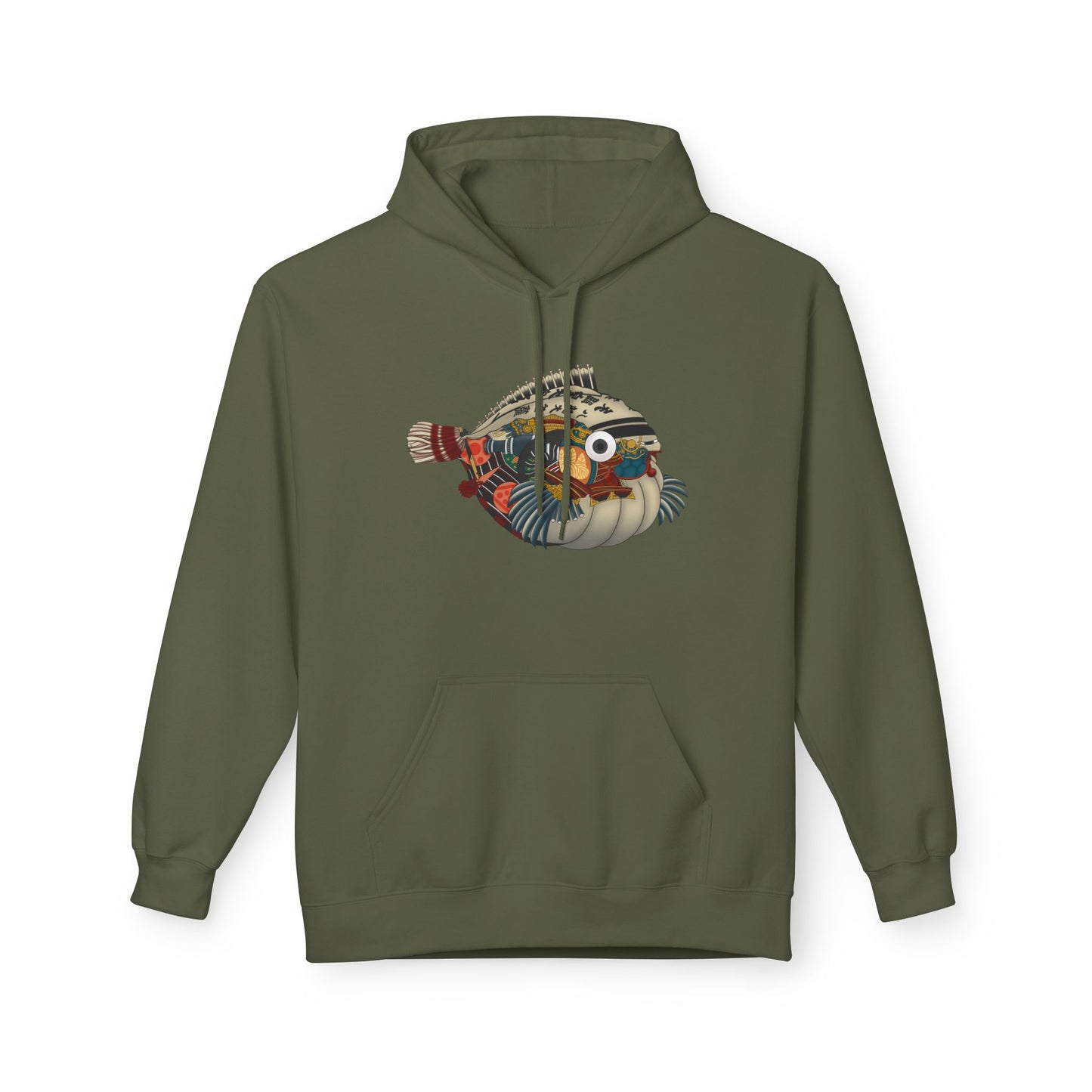 Pufferfish Art Hoodie — Colorful Japanese Fish Graphic Pullover
