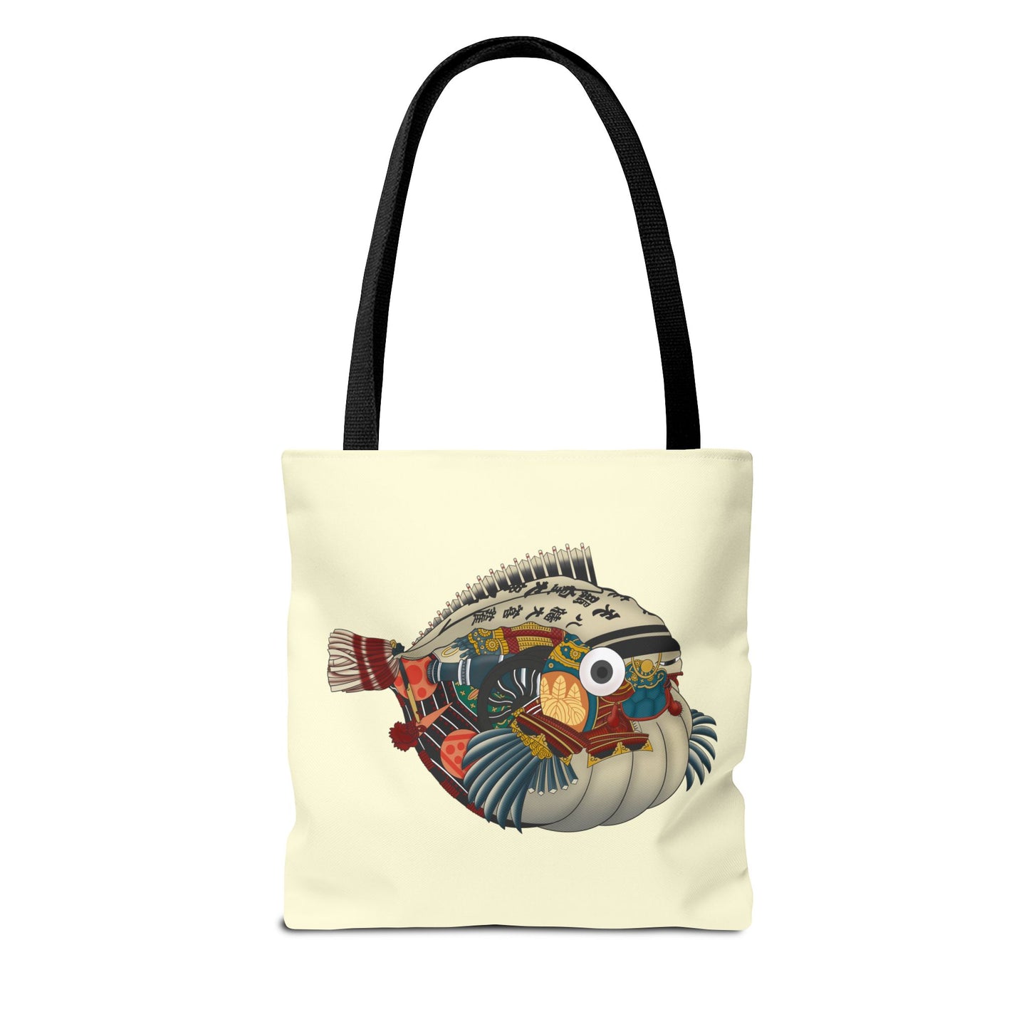 Puffer Fish Japanese Art Tote Bag — Colorful Japanese-Inspired Marine Illustration