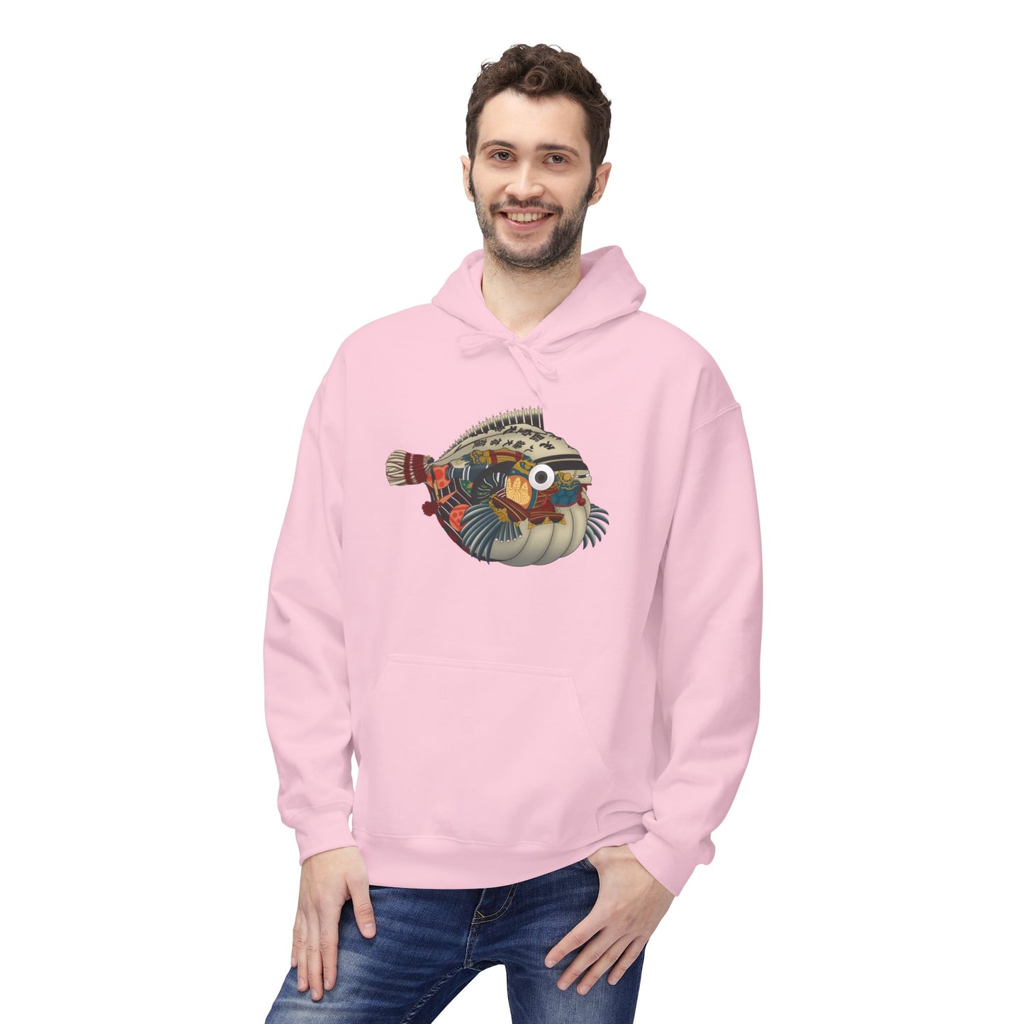 Pufferfish Art Hoodie — Colorful Japanese Fish Graphic Pullover