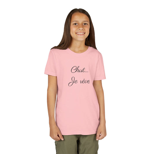 Youth Tee — "Chut... Je rêve" French Script Kids Shirt