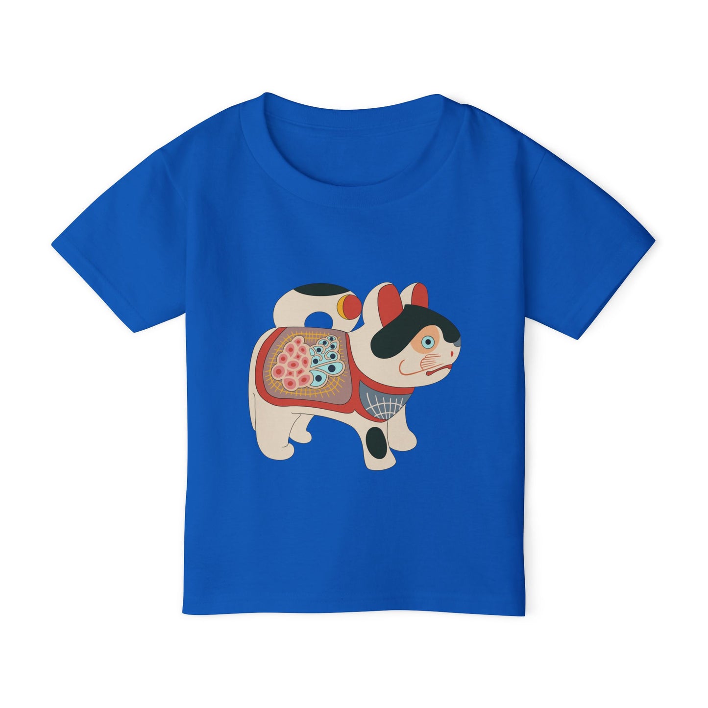 Lucky Inu Hariko illustration by Kawasaki Kyosen Toddler Tshirt — Japanese Lucky Cat Tee