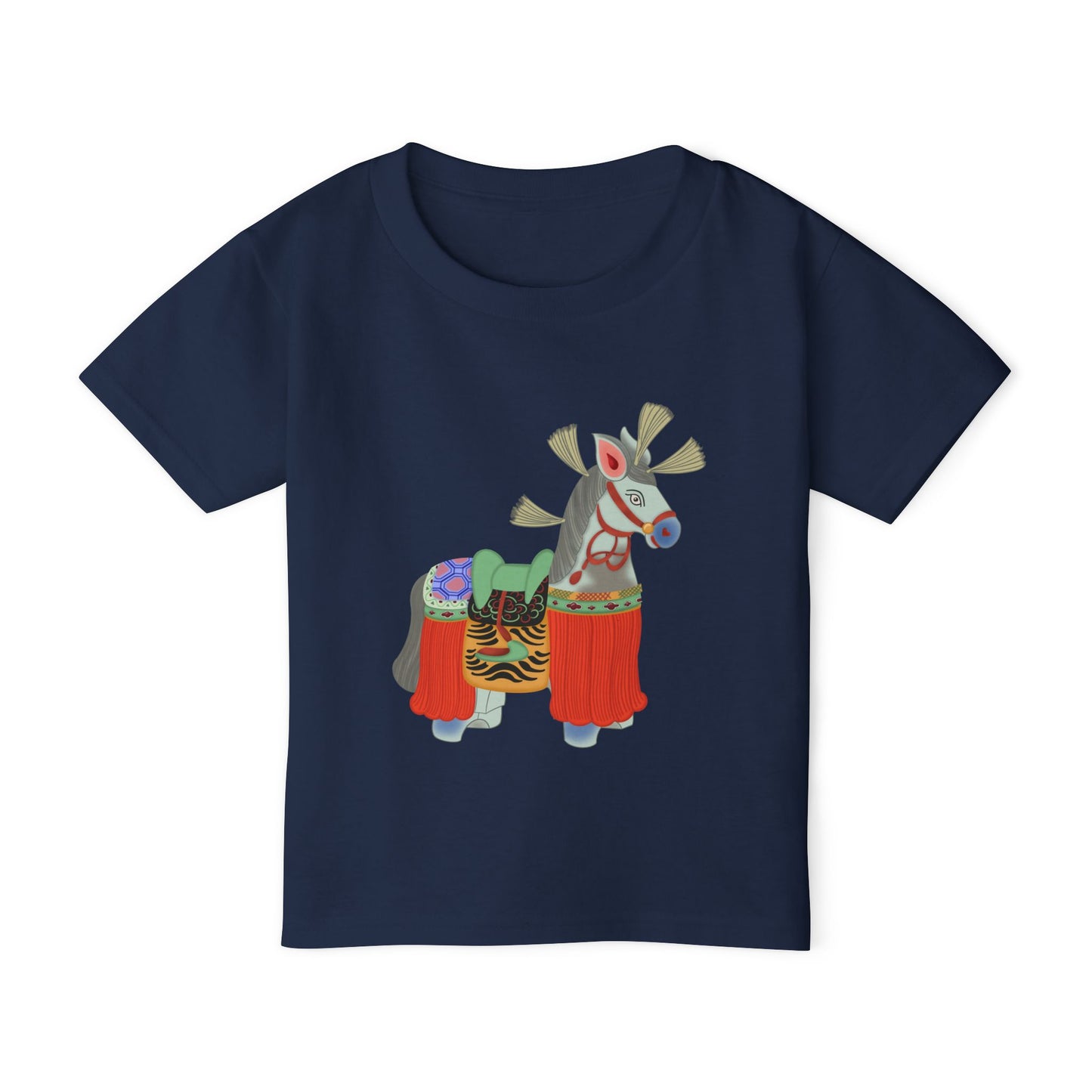Colorful Folk Horse Toddler T-Shirt — Cute Traditional Piñata-Inspired Print