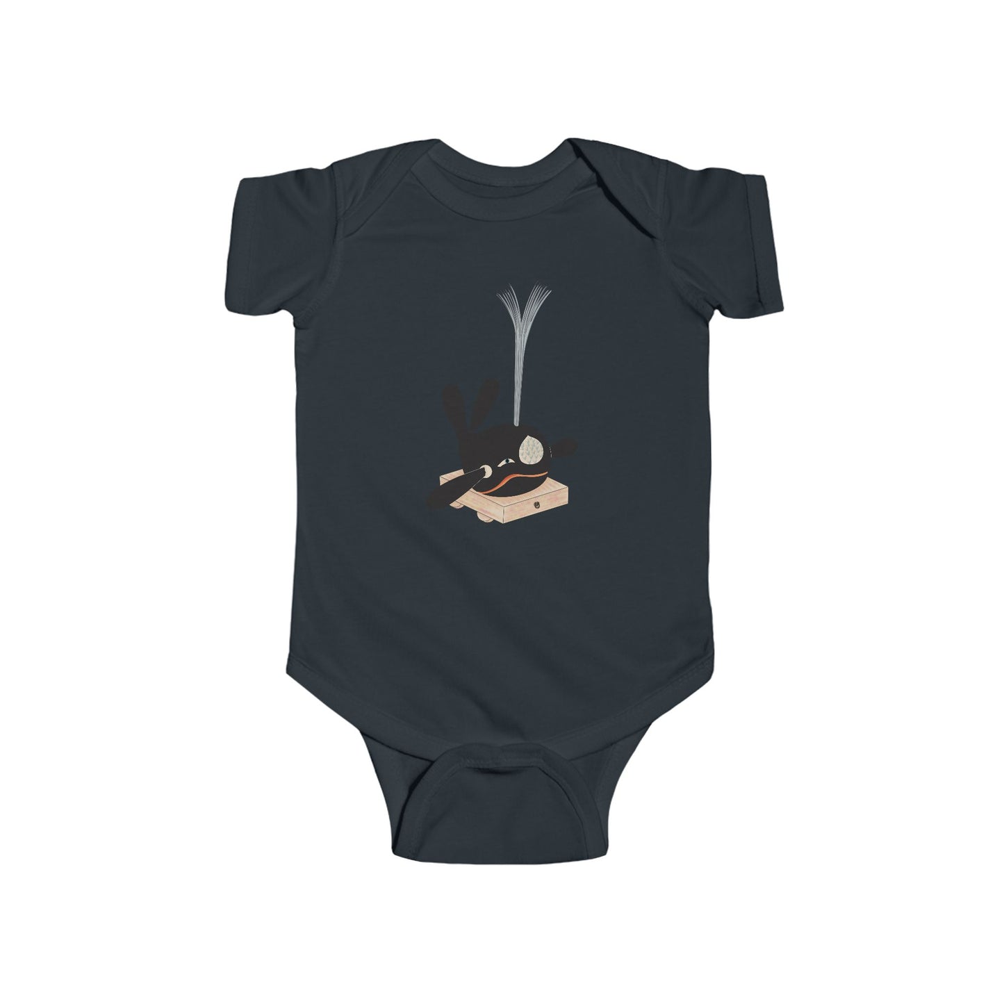 Vintage Japanese Toy Whale Infant Onesie — "Kujira no Shoufuki" Whale on Crate Onesie