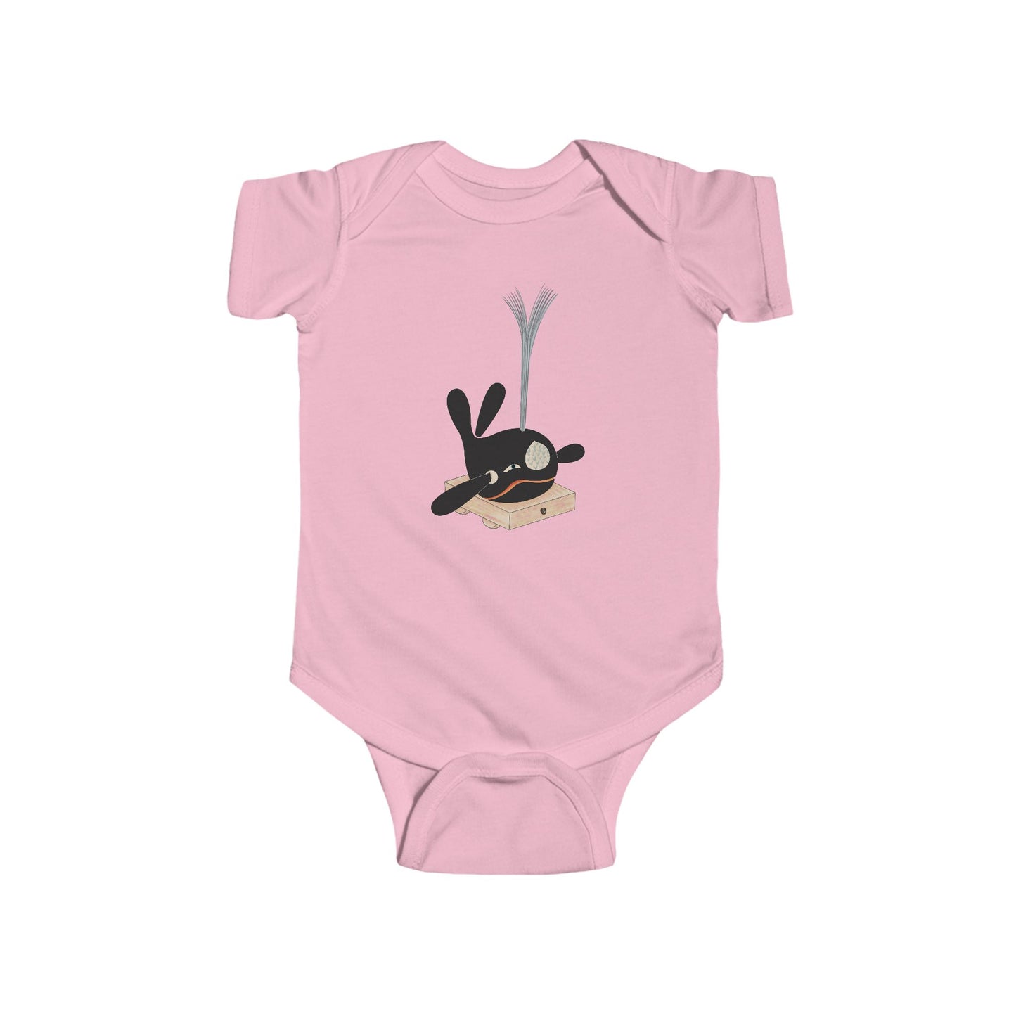 Vintage Japanese Toy Whale Infant Onesie — "Kujira no Shoufuki" Whale on Crate Onesie