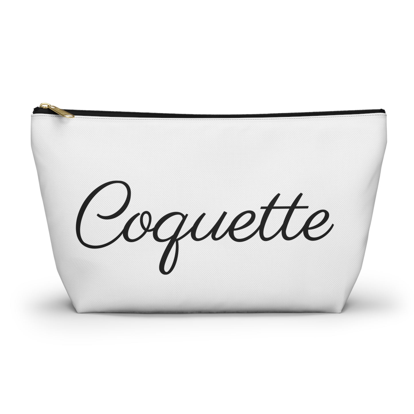 Chic Accessory Pouch - Stylish T-bottom Cosmetic Bag, Makeup Organizer, Gift for Women, Travel Essential, Coquette Design