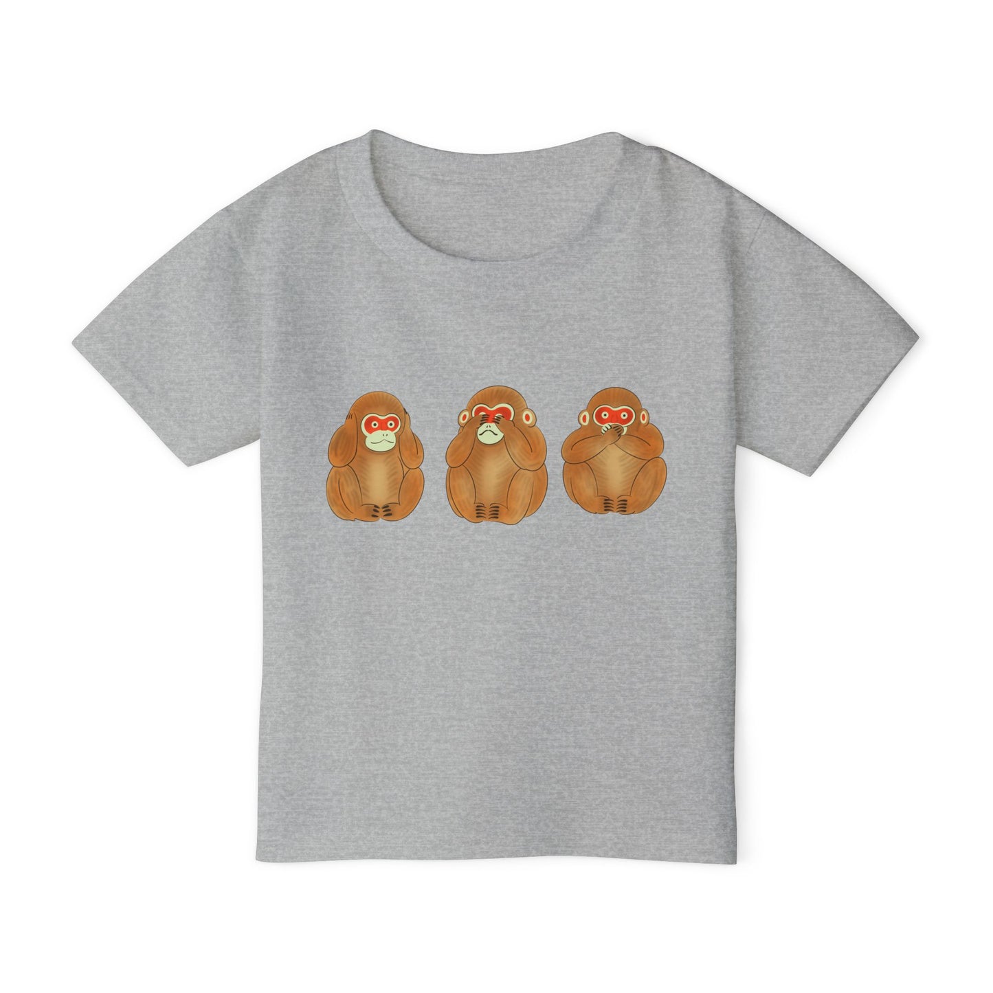 Three Wise Monkeys Fushimi clay doll Toddler TShirt | Three Wise Monkeys