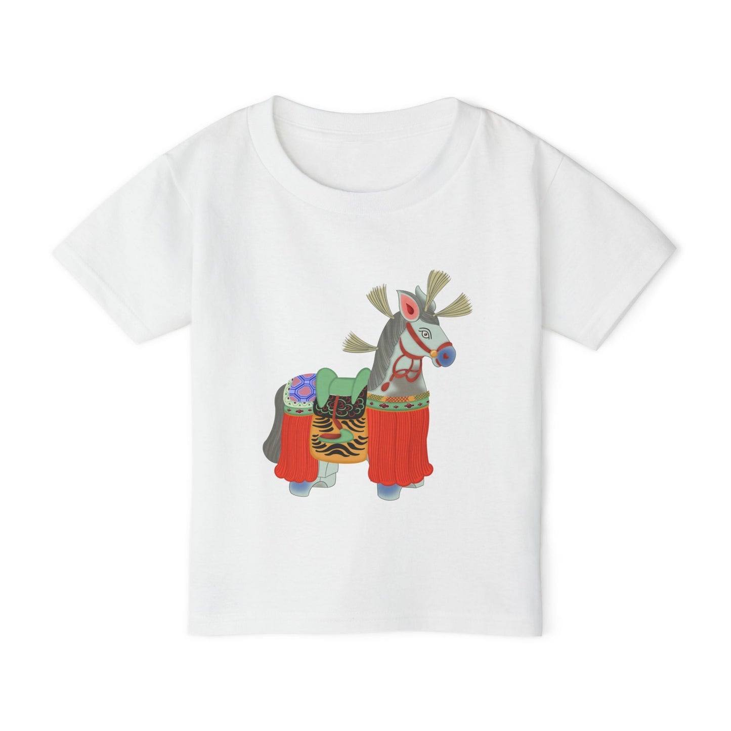 Colorful Folk Horse Toddler T-Shirt — Cute Traditional Piñata-Inspired Print