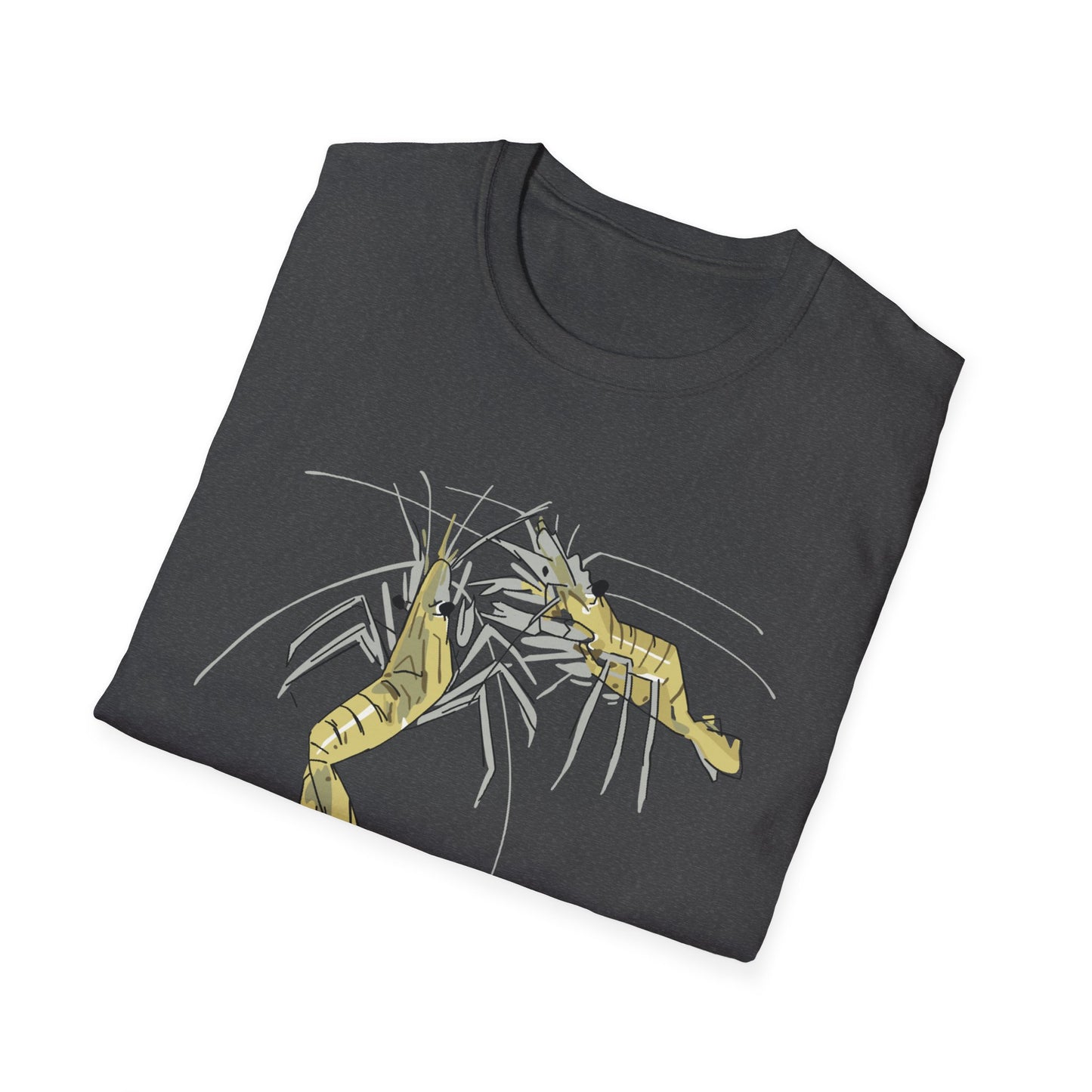 les crevettes by Mathurin Méheut Unizex Tshirt — Minimal Coastal Seafood Graphic Tshirt