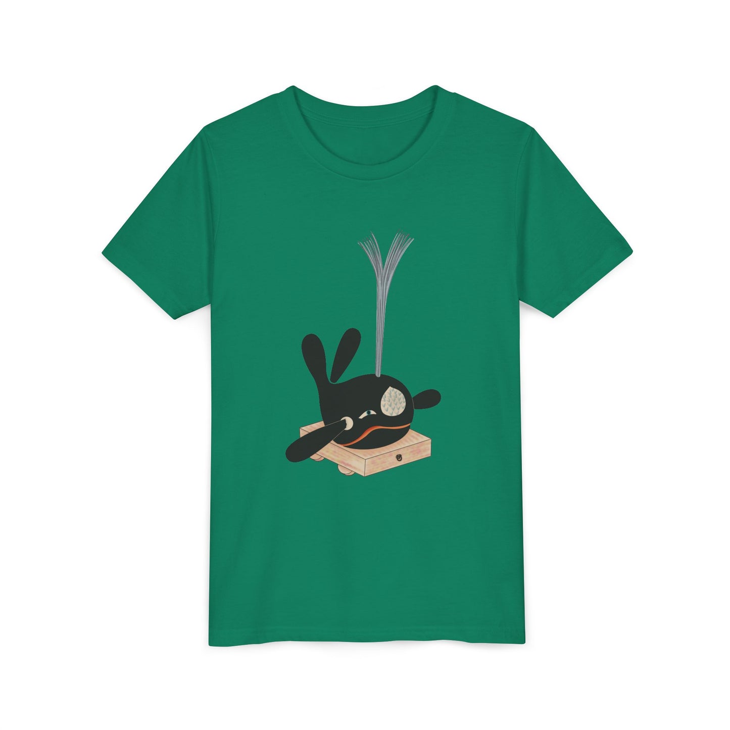 Vintage Japanese Toy Whale Youth T-Shirt — "Kujira no Shoufuki" Whale on Crate Youth Tee