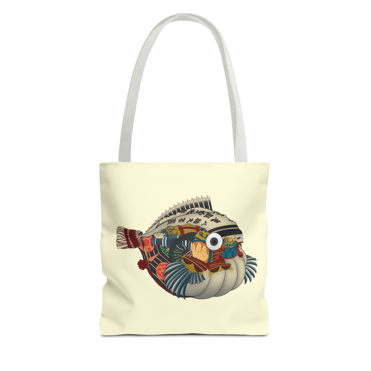 Puffer Fish Japanese Art Tote Bag — Colorful Japanese-Inspired Marine Illustration
