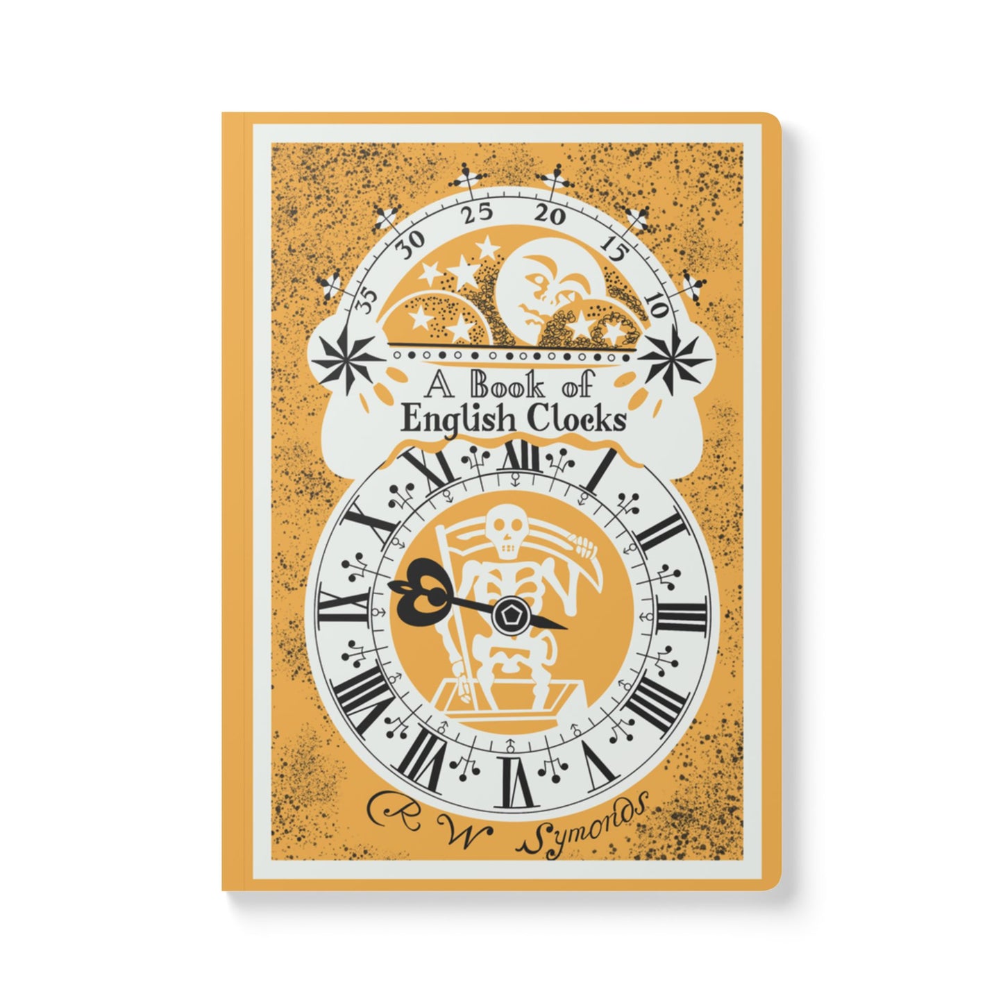 A Book of English Clocks Vintage Book Cover Softcover Journal