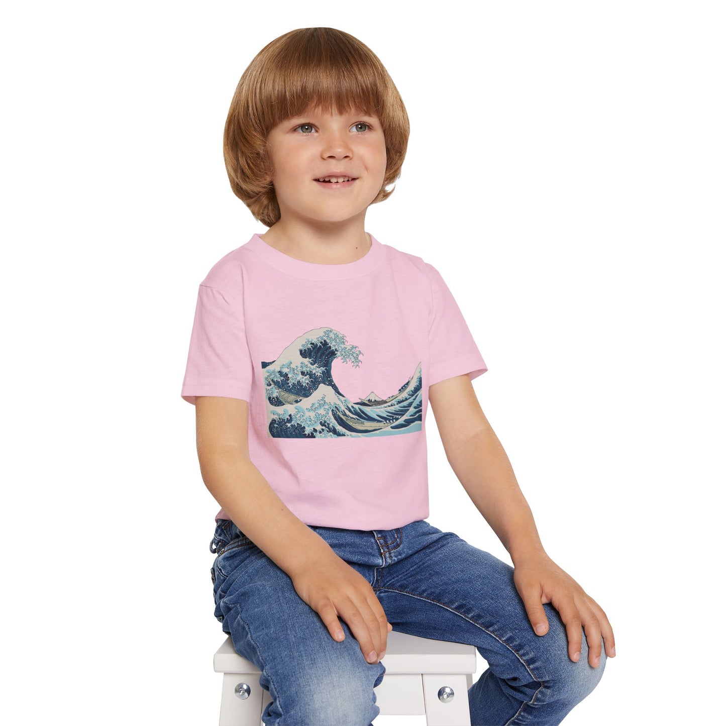 Hokusai Japanese Great Wave Toddler T-Shirt — 'Great Wave' Classic Ocean Art Tee