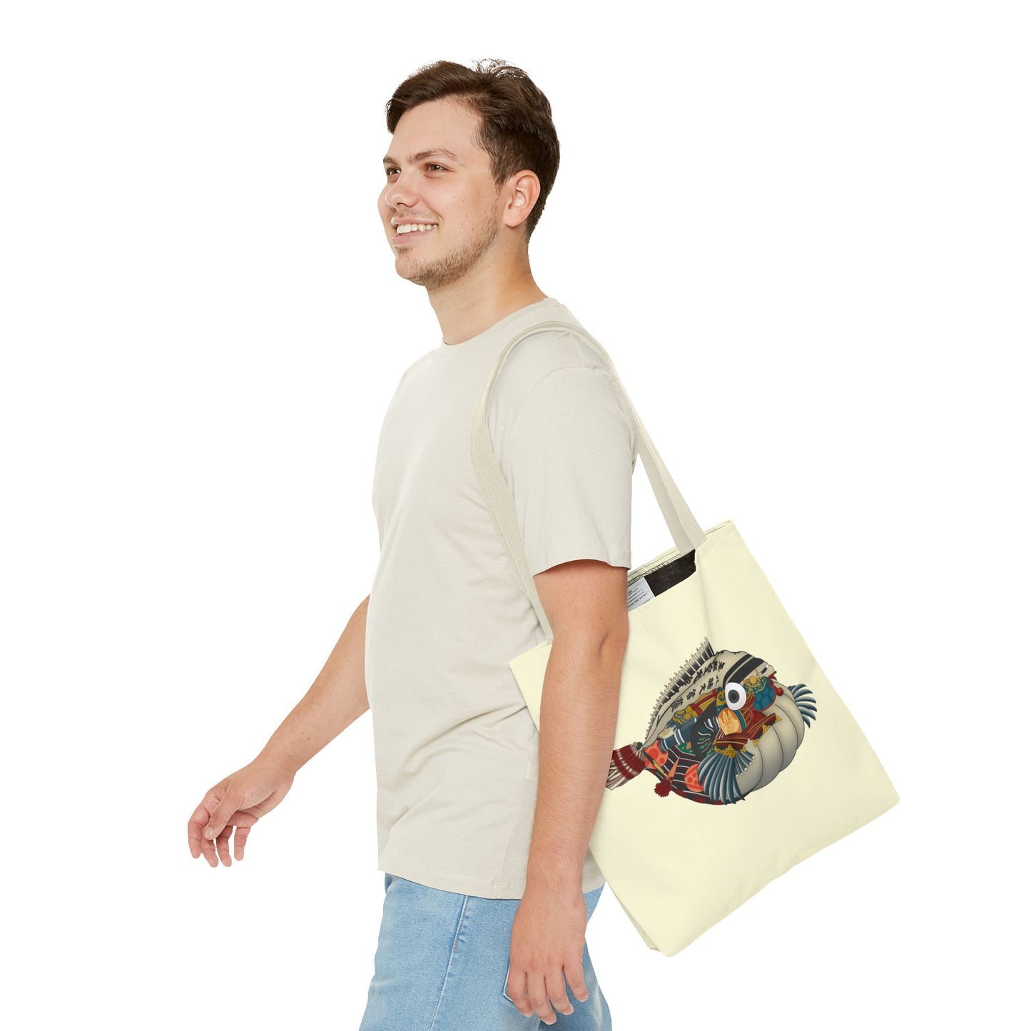 Puffer Fish Japanese Art Tote Bag — Colorful Japanese-Inspired Marine Illustration