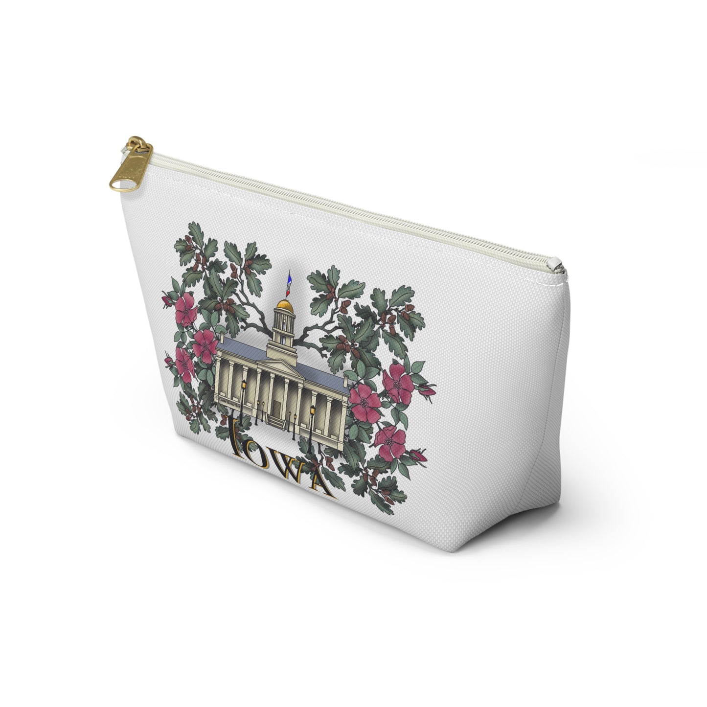 Iowa Floral Accessory Pouch