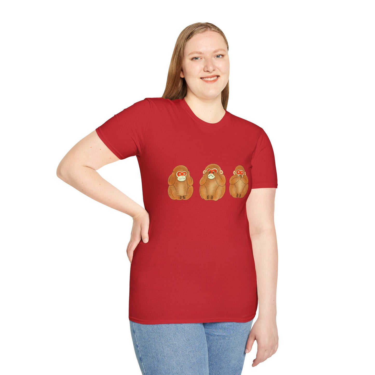 Three Wise Monkeys Fushimi clay doll Tshirt | Three Wise MonkeysGraphic Tee