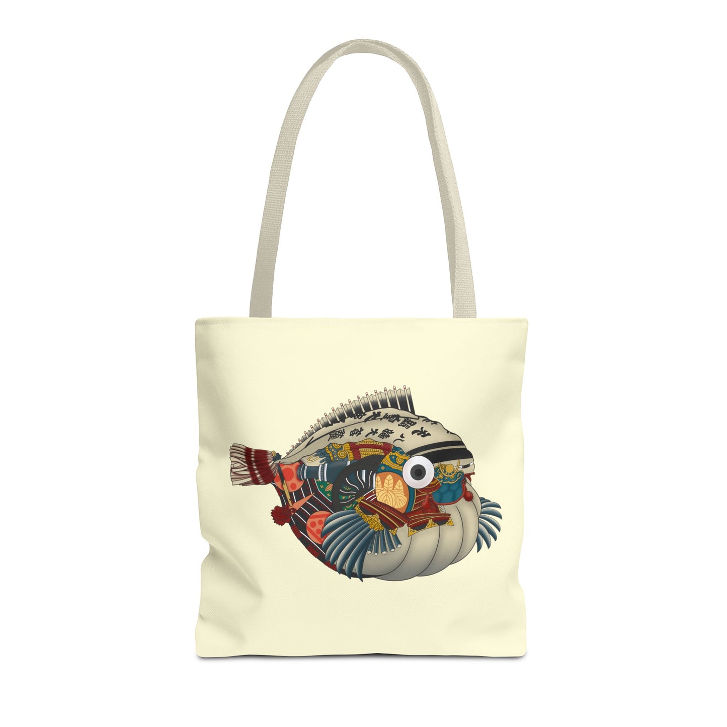 Puffer Fish Japanese Art Tote Bag — Colorful Japanese-Inspired Marine Illustration