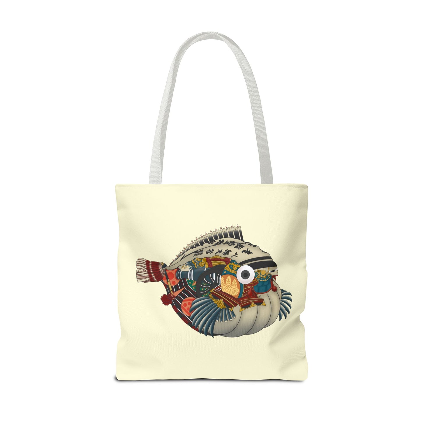Puffer Fish Japanese Art Tote Bag — Colorful Japanese-Inspired Marine Illustration