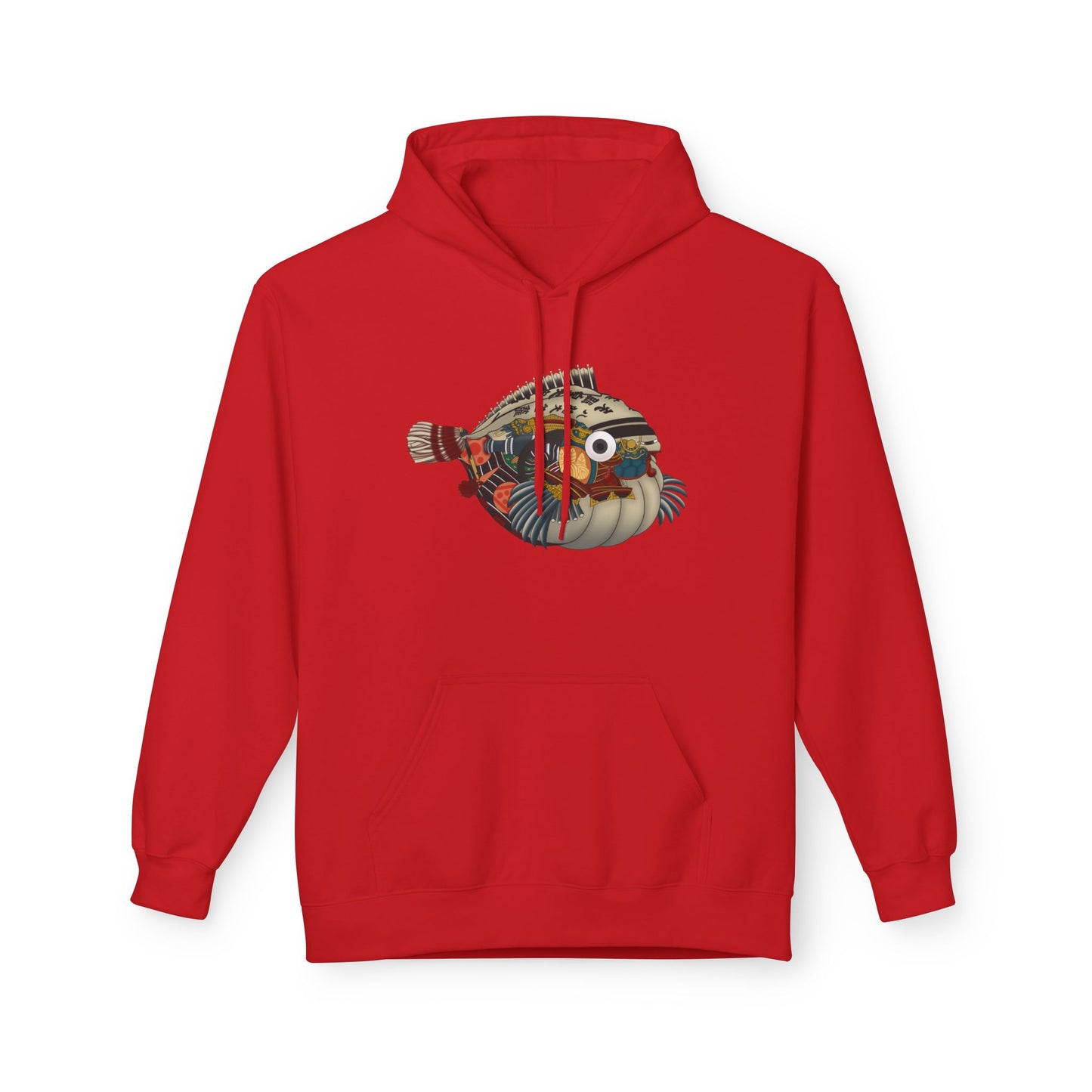 Pufferfish Art Hoodie — Colorful Japanese Fish Graphic Pullover