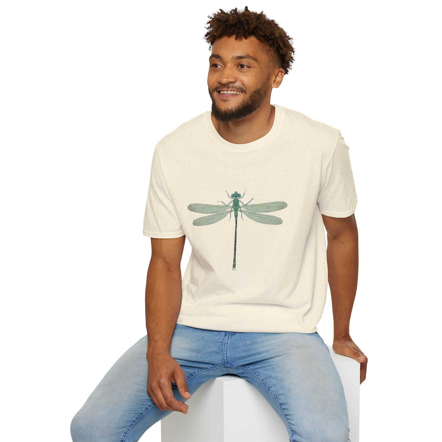 Green Dragonfly Graphic T-Shirt — Minimal Nature Tee