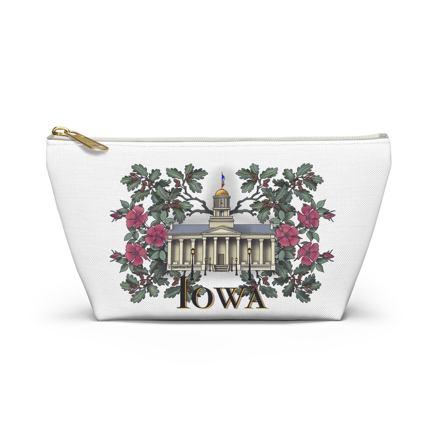 Iowa Floral Accessory Pouch