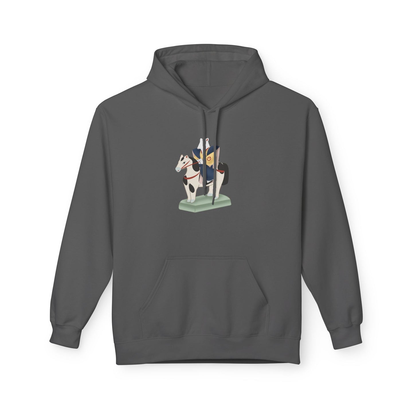 Miharu-goma Horse Hoodie — Traditional Japanese Toy Horse Graphic Sweatshirt