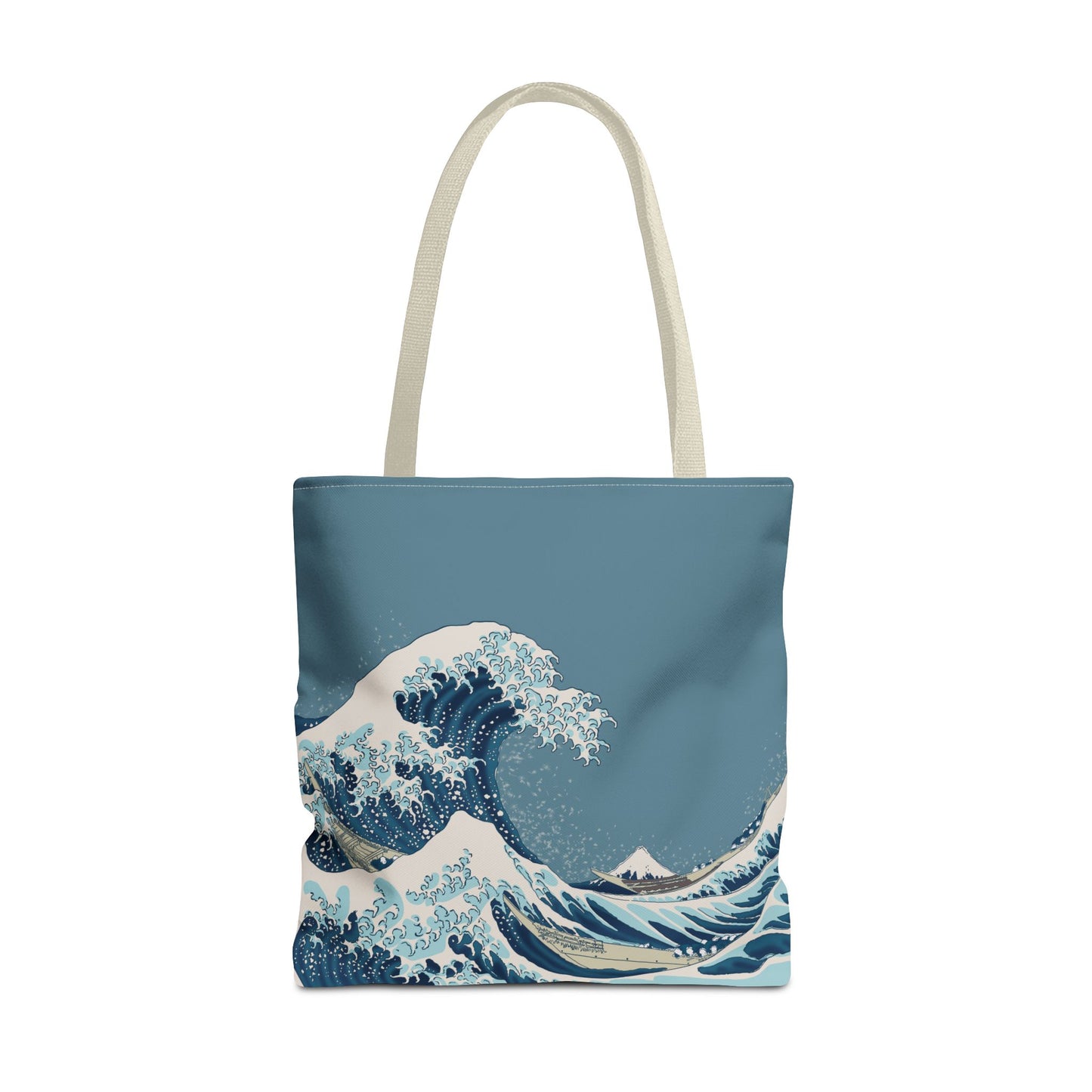 Hokusai Great Wave Tote Bag — Japanese Wave Print All-Over Canvas Beach & Market Tote