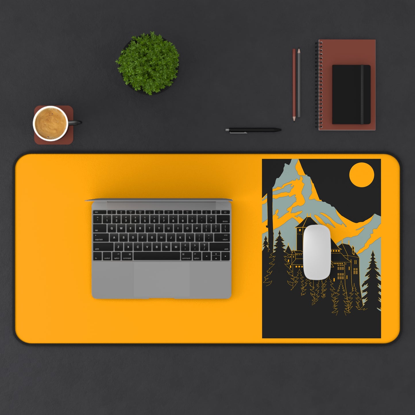 Mountain Landscape Desk Mat - Vibrant and Functional Office Decor