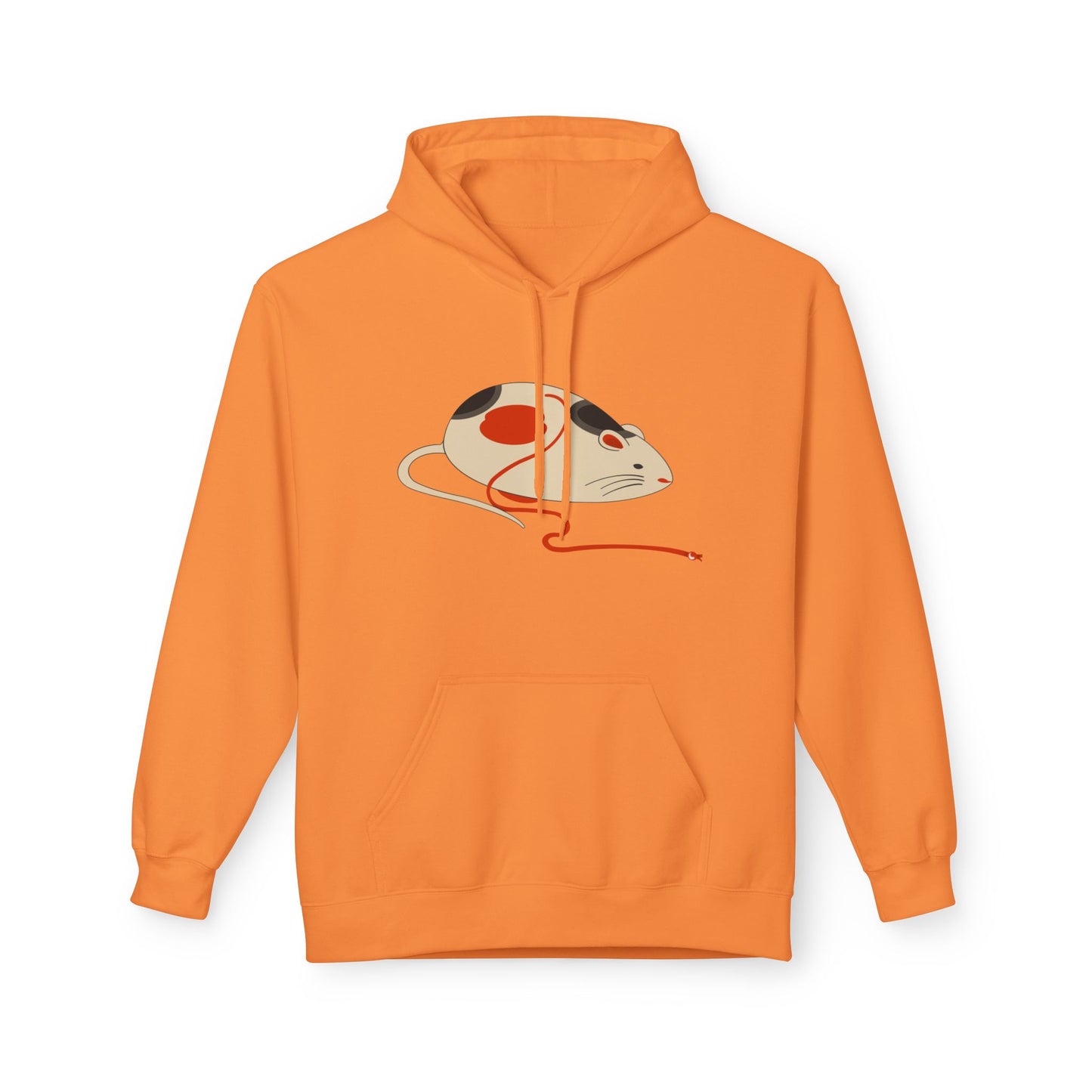 Japanese "Nezumi" Mouse Hoodie — Cute Calico Mouse Illustration Pullover