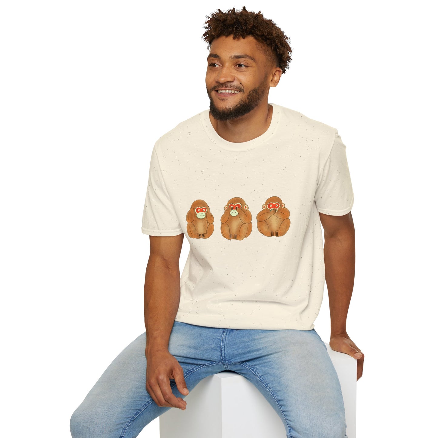 Three Wise Monkeys Fushimi clay doll Tshirt | Three Wise MonkeysGraphic Tee