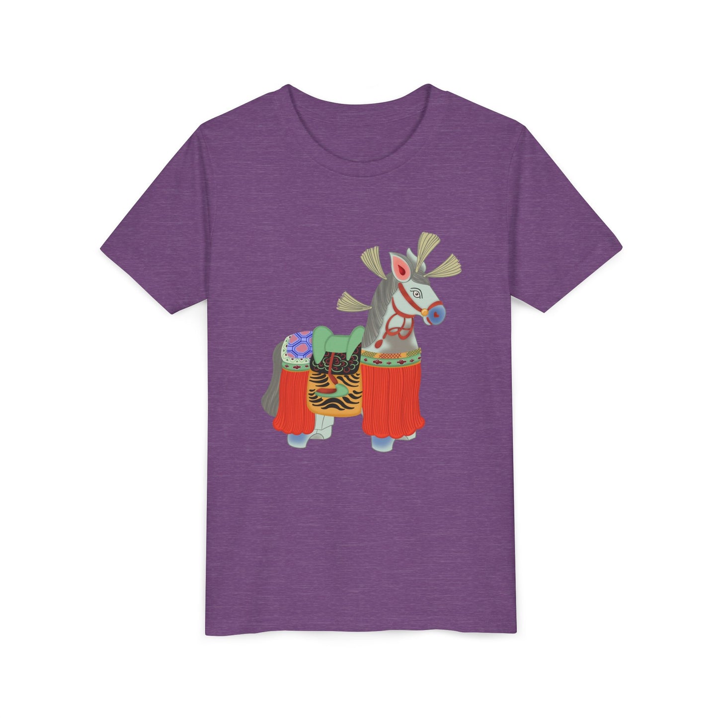 Japanese Folk Toy Horse Youth T-Shirt — Vintage Japanese Design