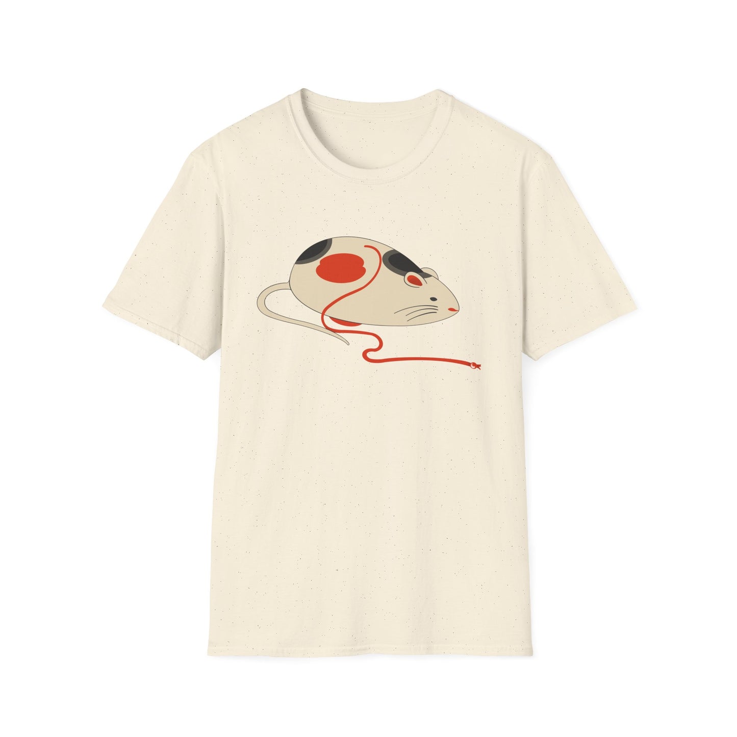 Japanese "Nezumi" Mouse T-Shirt — Cute Calico Mouse Graphic Tee