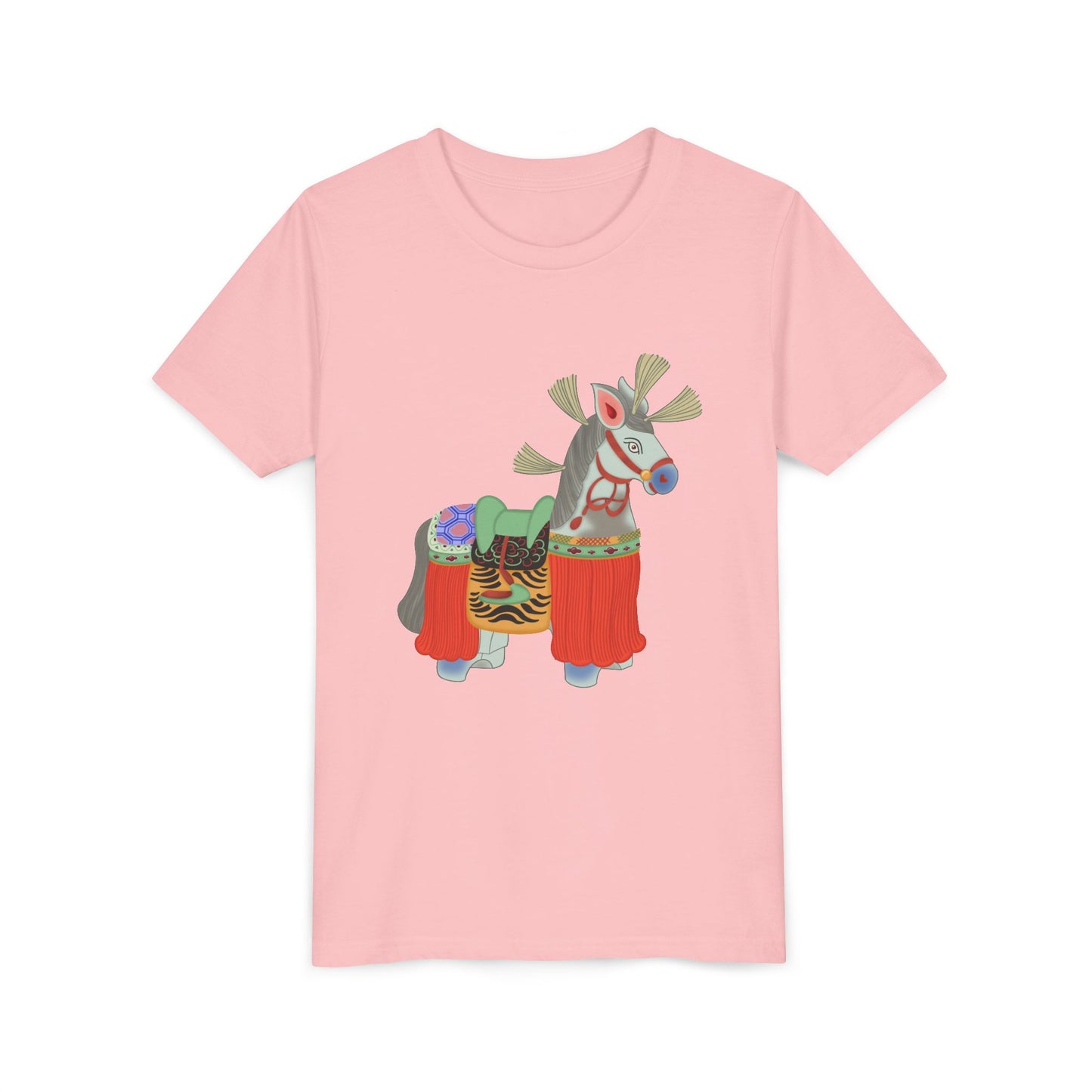Japanese Folk Toy Horse Youth T-Shirt — Vintage Japanese Design