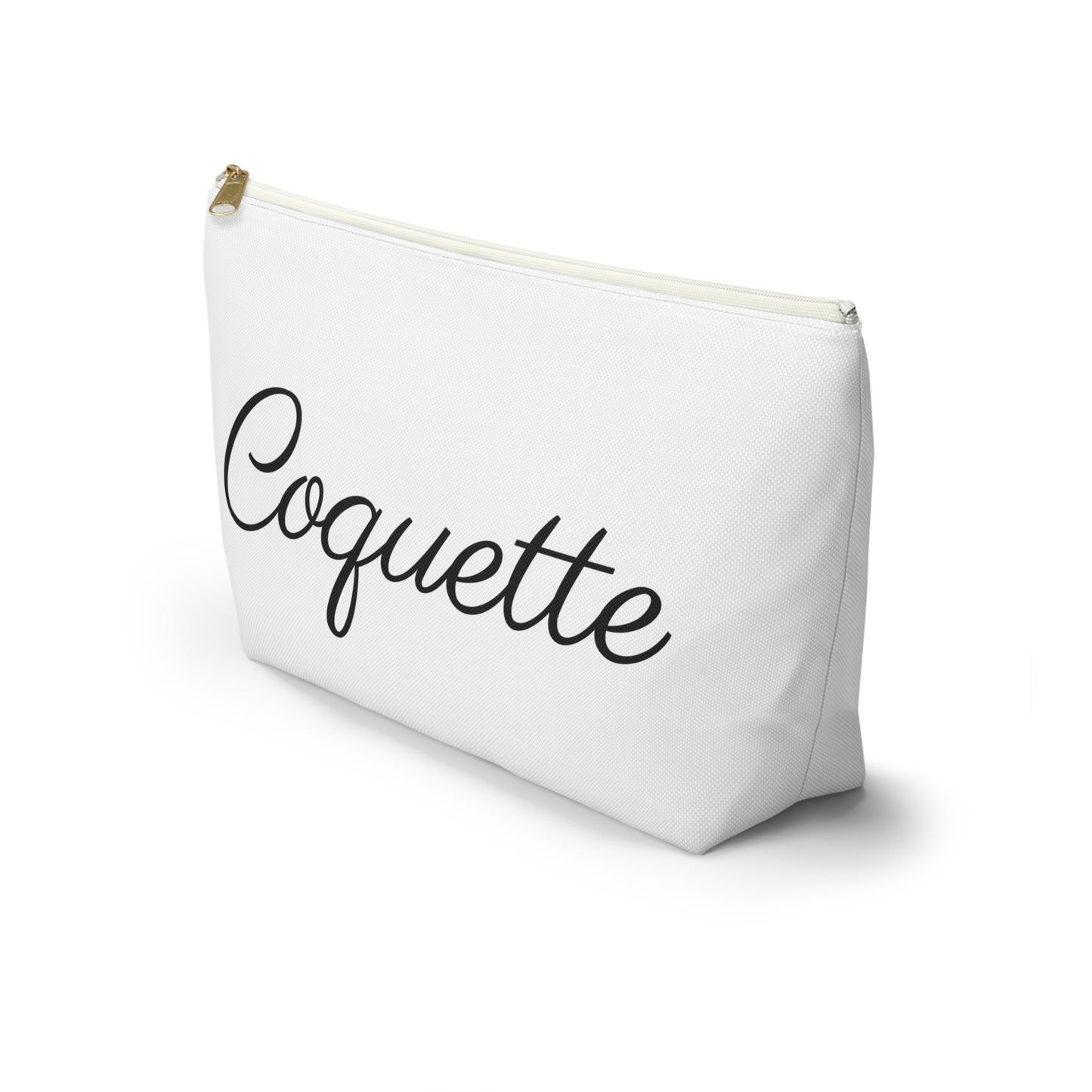 Chic Accessory Pouch - Stylish T-bottom Cosmetic Bag, Makeup Organizer, Gift for Women, Travel Essential, Coquette Design