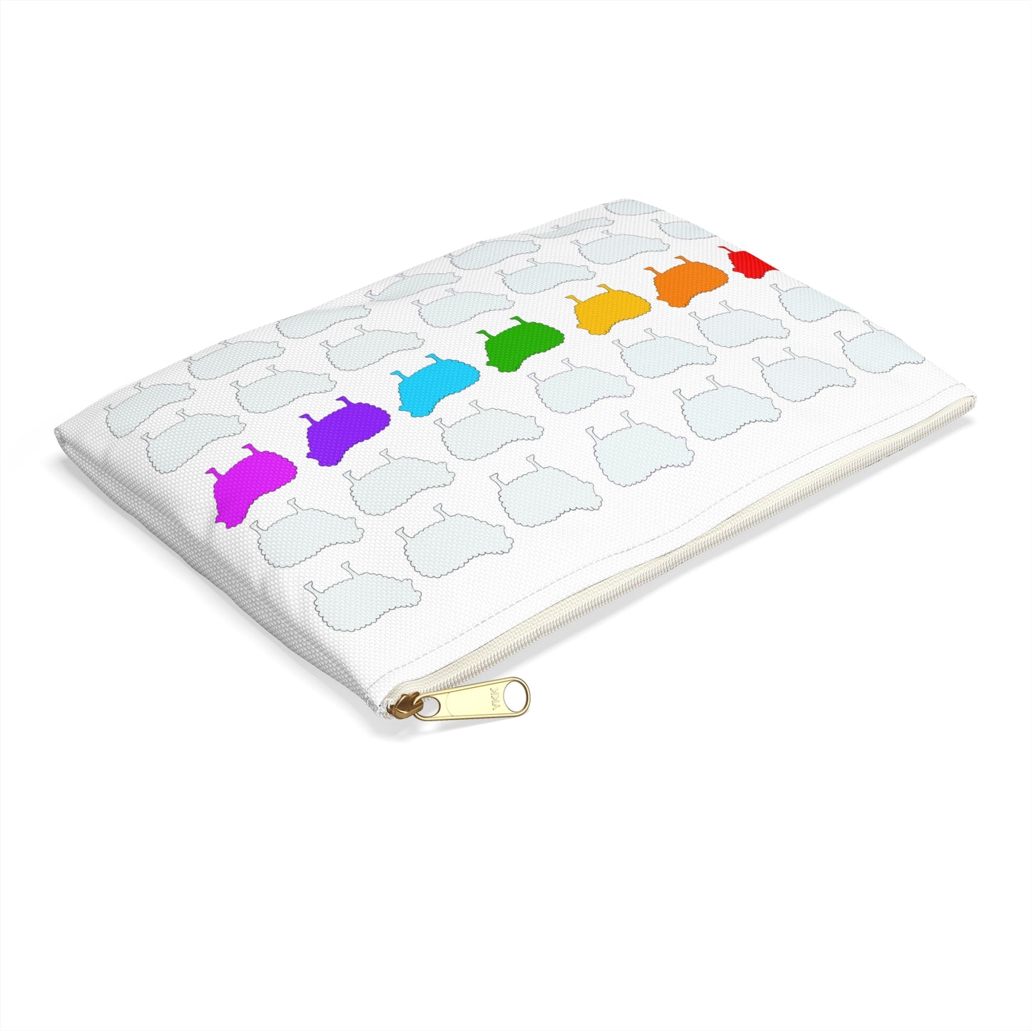 Rainbow Sheep Accessory Pouch, Fun Makeup Bag, Colorful Cosmetic Organizer, Gift for Animal Lovers, Cute Small Purse