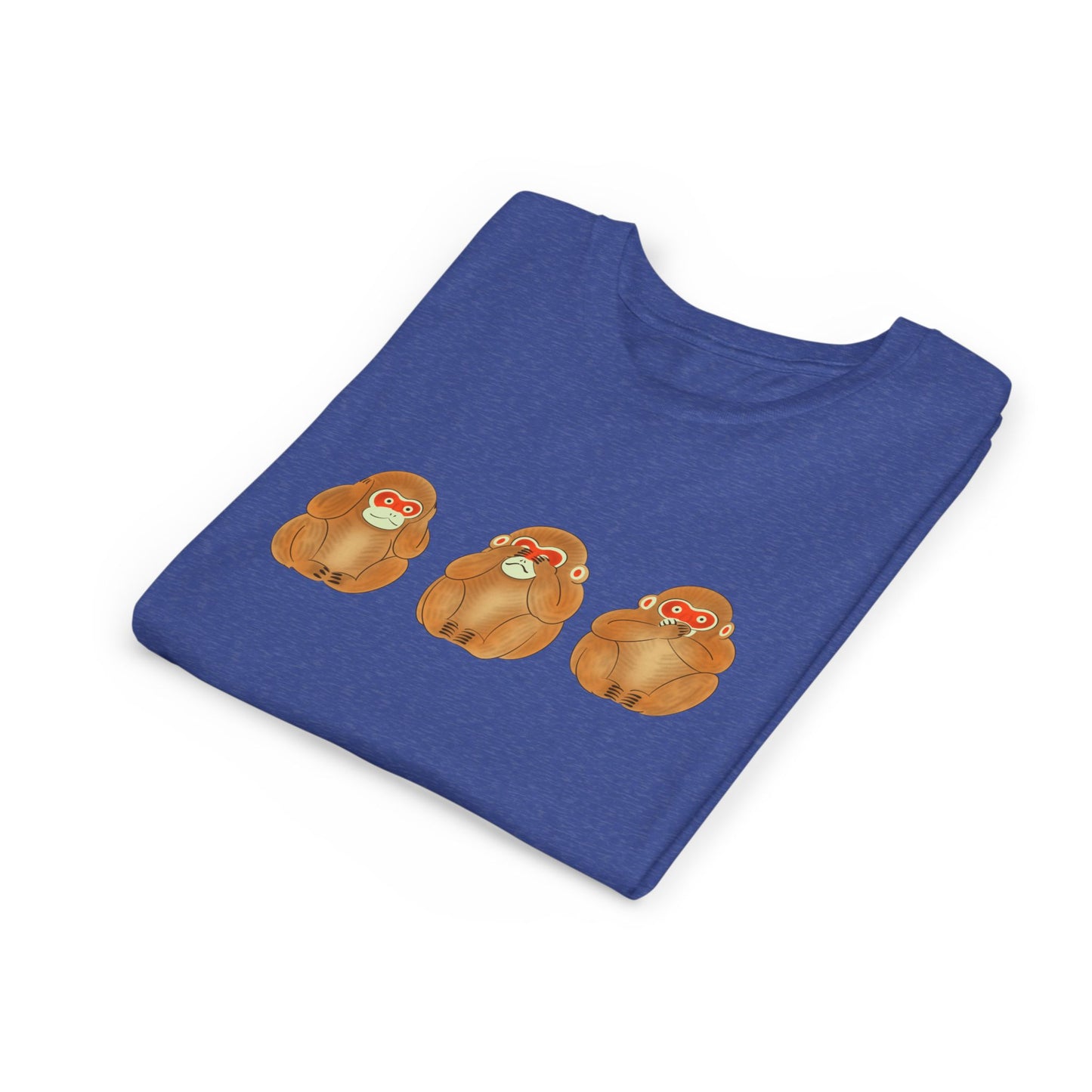 Three Wise Monkeys Fushimi clay doll Youth TShirt | Three Wise Monkeys