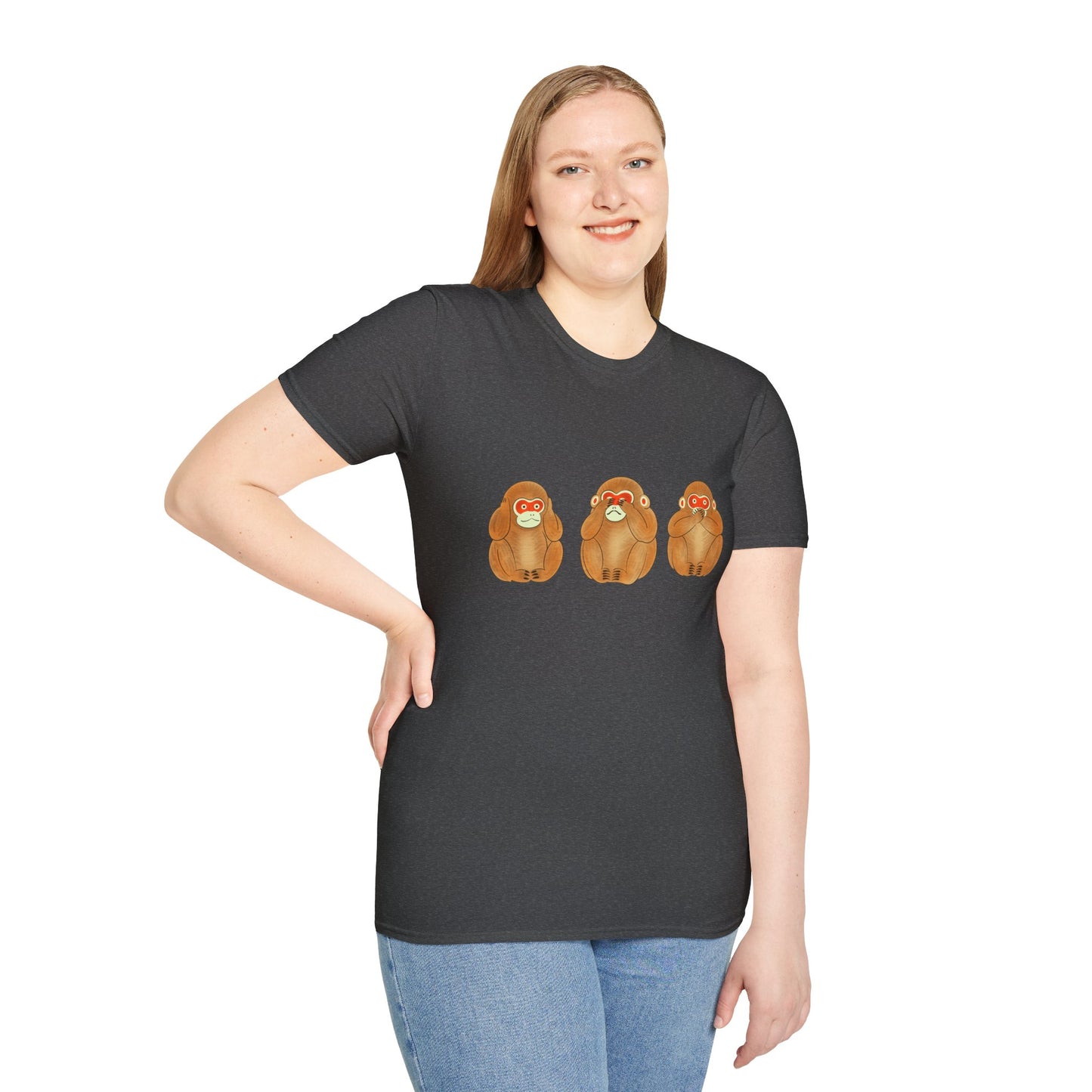 Three Wise Monkeys Fushimi clay doll Tshirt | Three Wise MonkeysGraphic Tee