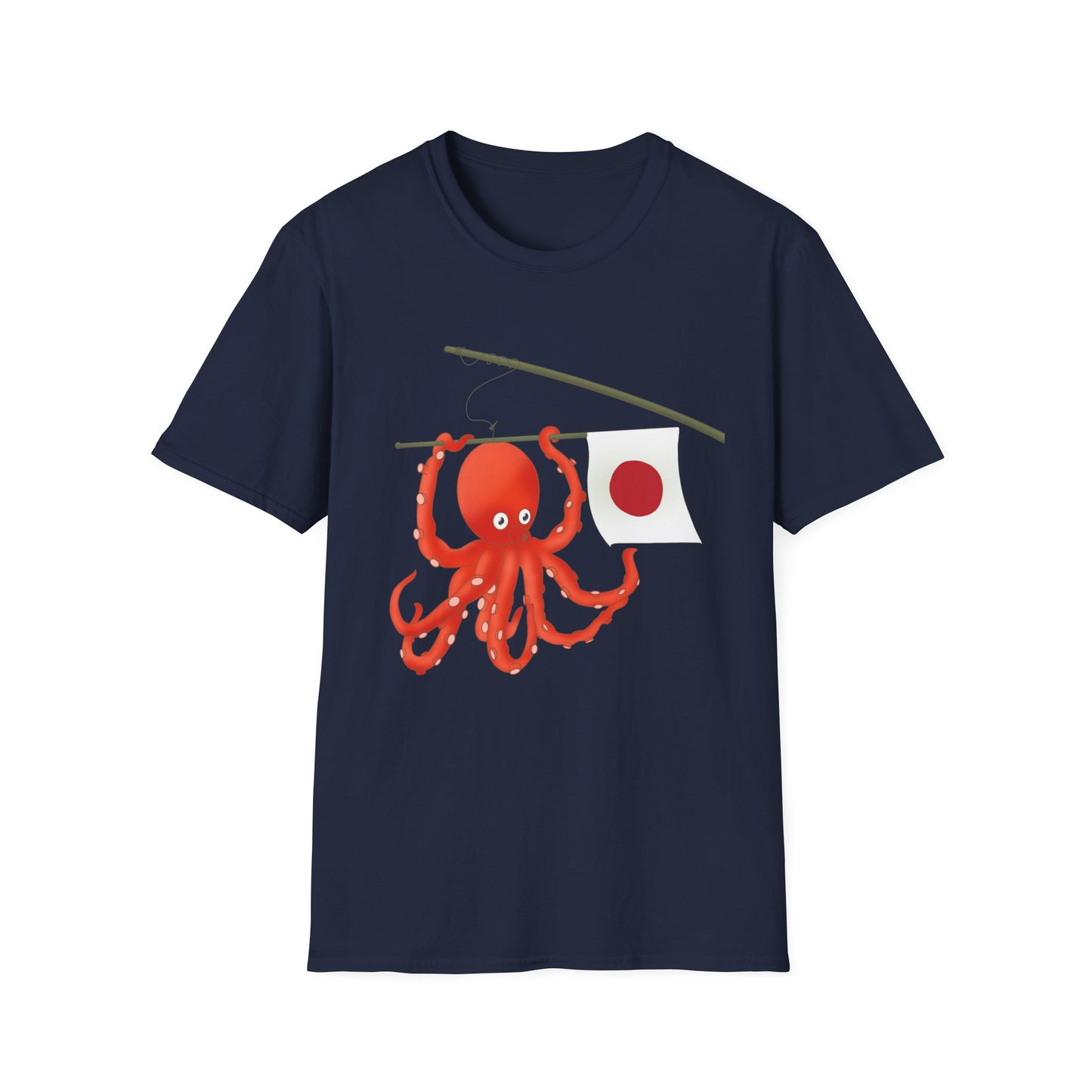 "Tako" Japanese Octopus Tshirt — Cute Red Octopus Graphic Tees