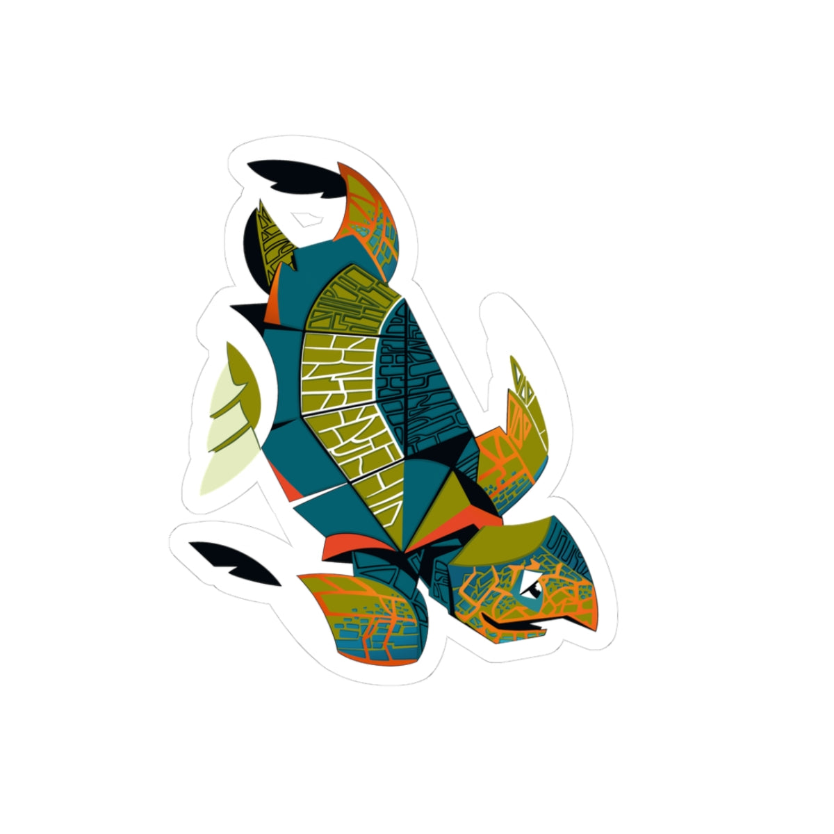 Vibrant Sea Turtle Sticker