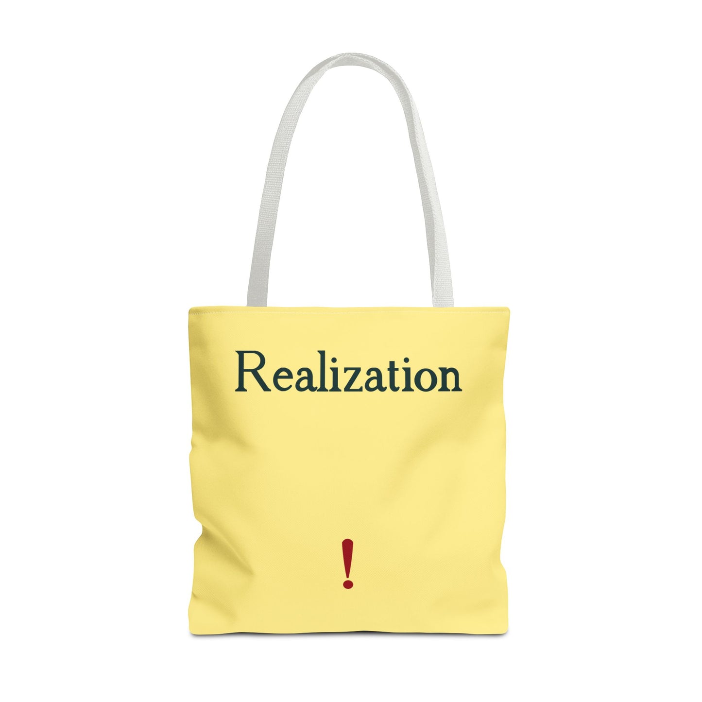 Realization Exclamation Tote Bag — Yellow AOP Everyday Carry