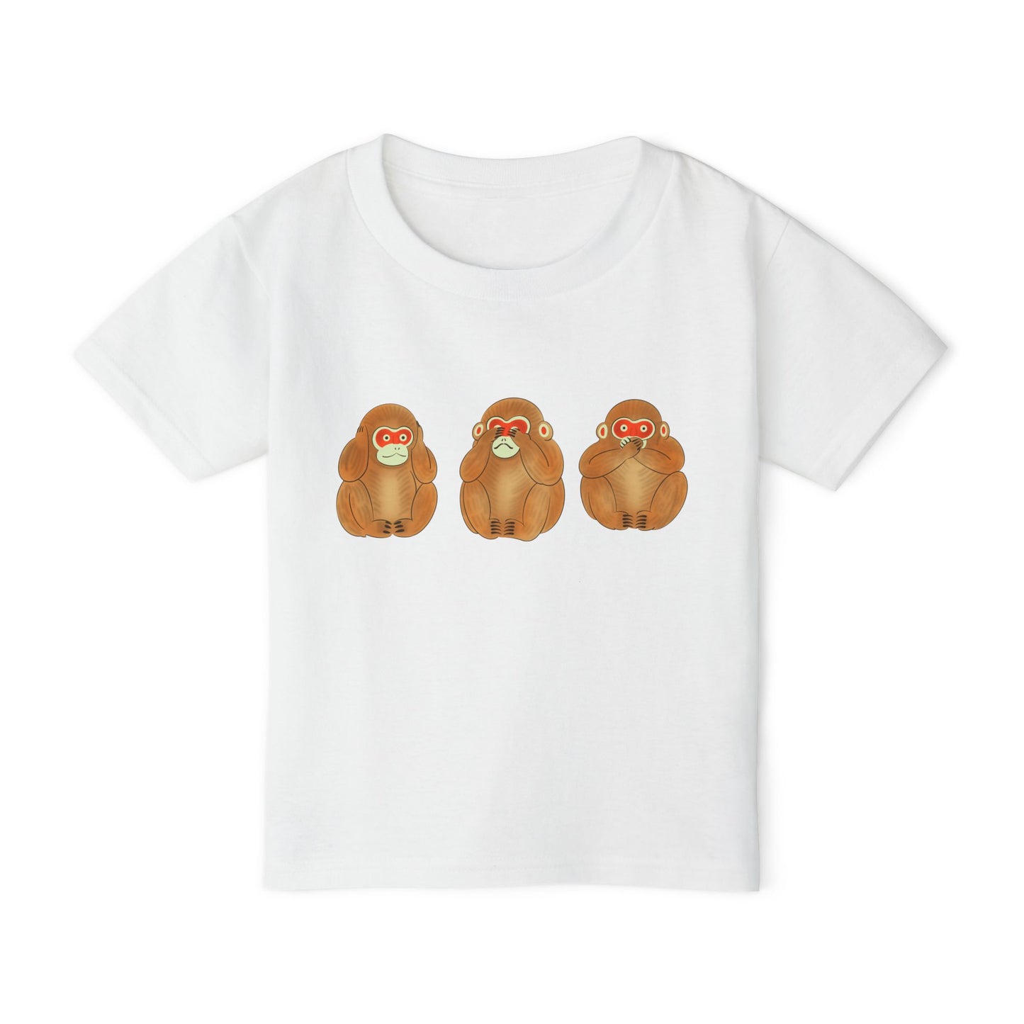 Three Wise Monkeys Fushimi clay doll Toddler TShirt | Three Wise Monkeys