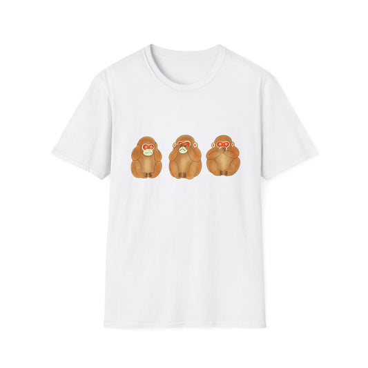Three Wise Monkeys Fushimi clay doll Tshirt | Three Wise MonkeysGraphic Tee