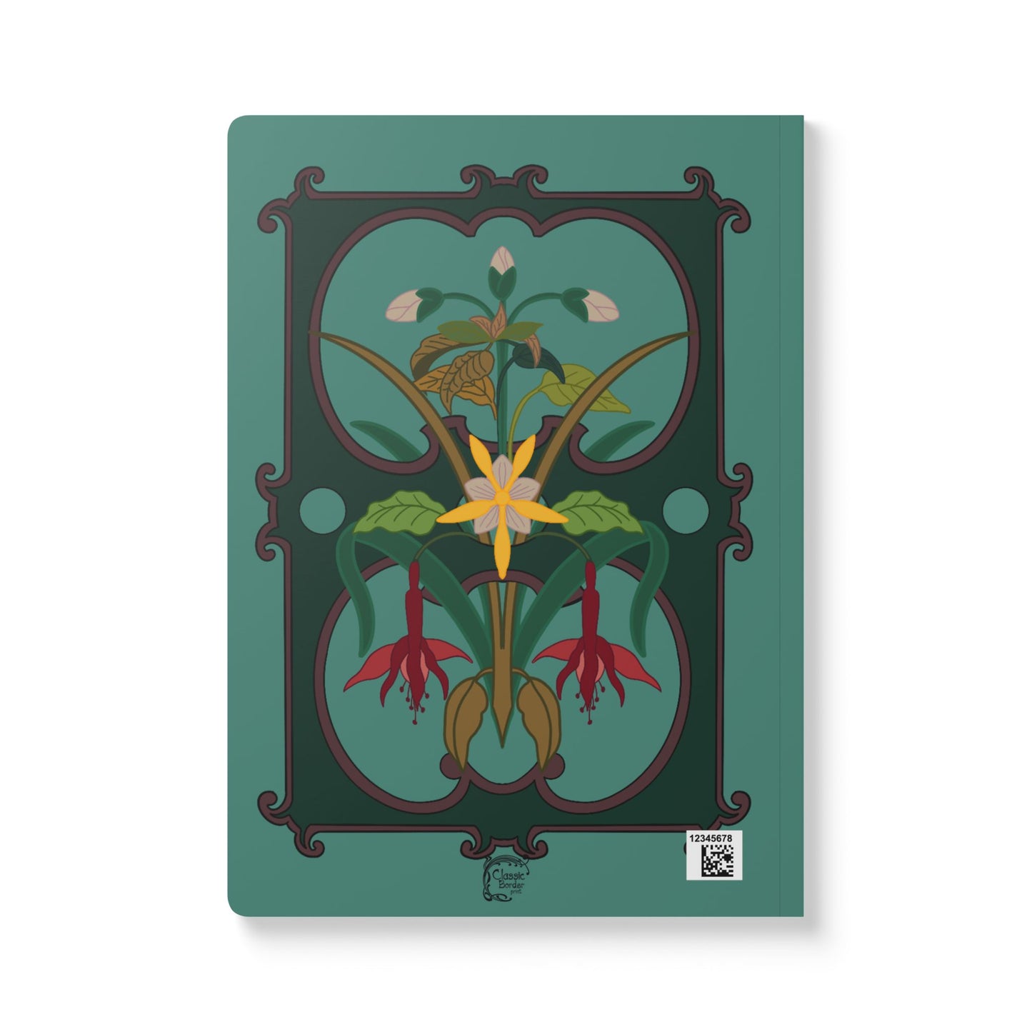 Vintage Book Cover Botanical Softcover Journal