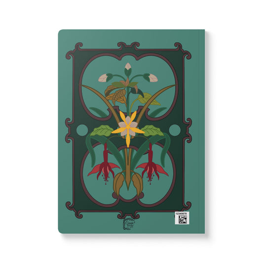 Vintage Book Cover Botanical Softcover Journal