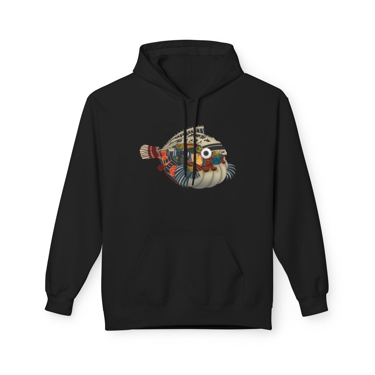 Pufferfish Art Hoodie — Colorful Japanese Fish Graphic Pullover