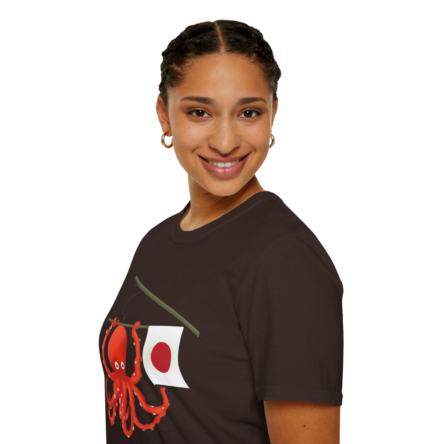 "Tako" Japanese Octopus Tshirt — Cute Red Octopus Graphic Tees