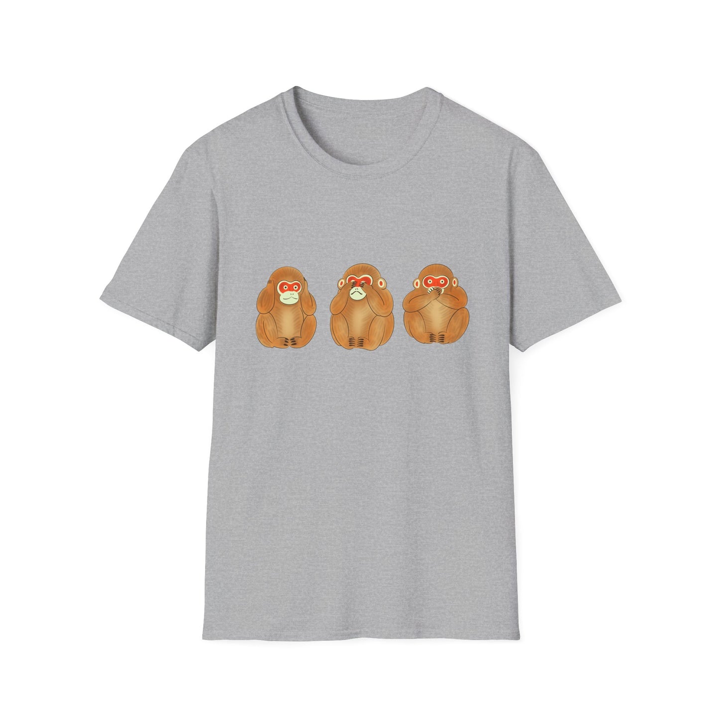Three Wise Monkeys Fushimi clay doll Tshirt | Three Wise MonkeysGraphic Tee