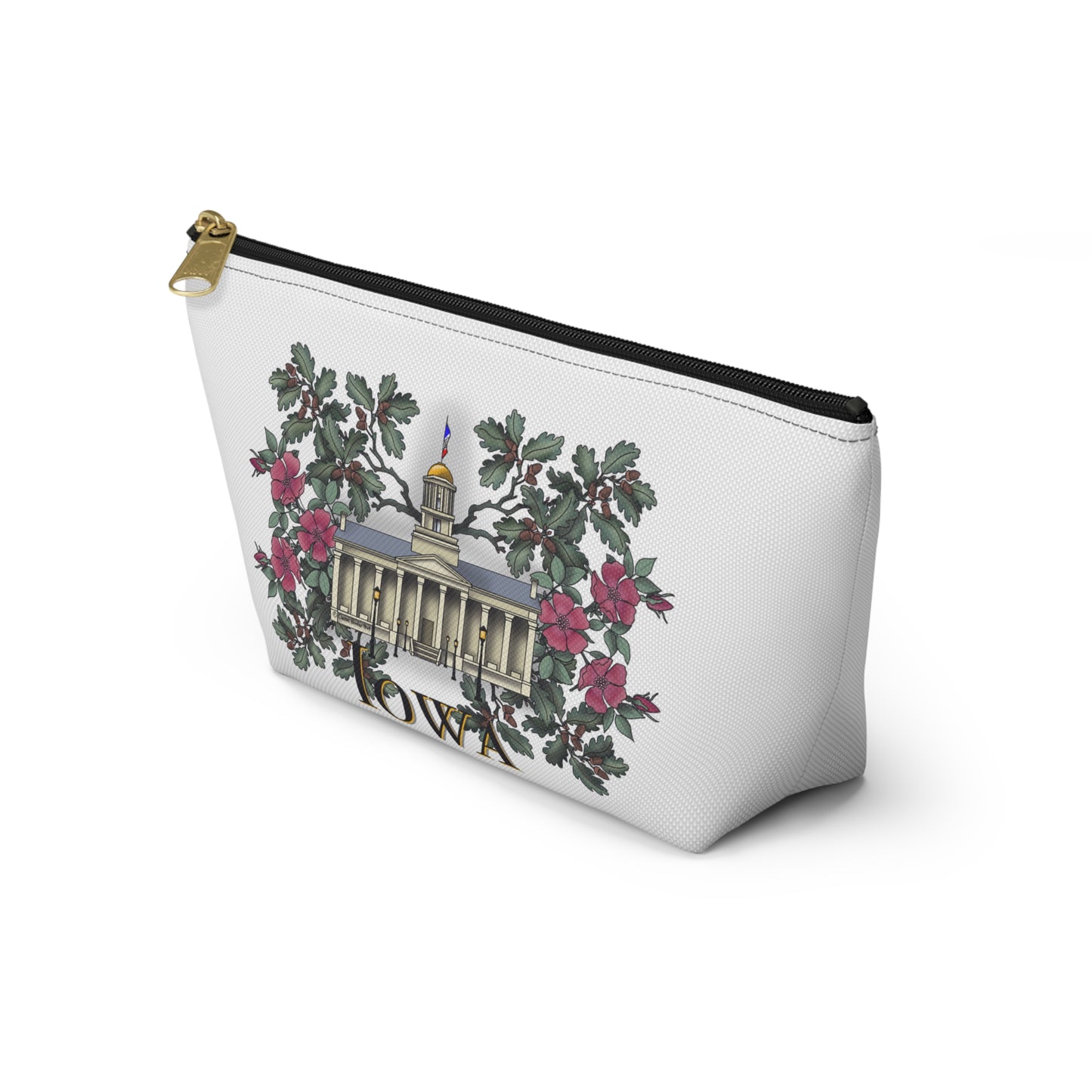 Iowa Floral Accessory Pouch