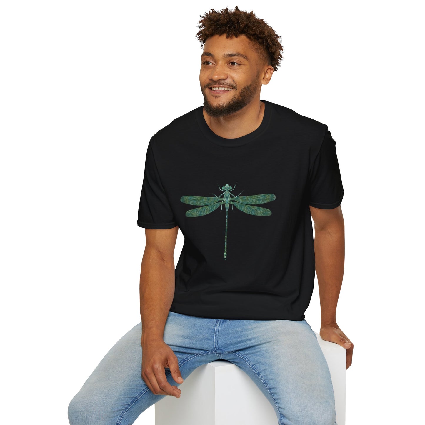 Green Dragonfly Graphic T-Shirt — Minimal Nature Tee