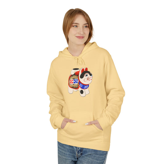 Inu Hariko Daruma Dog Graphic Hoodie — Cute Japanese Good Luck Design