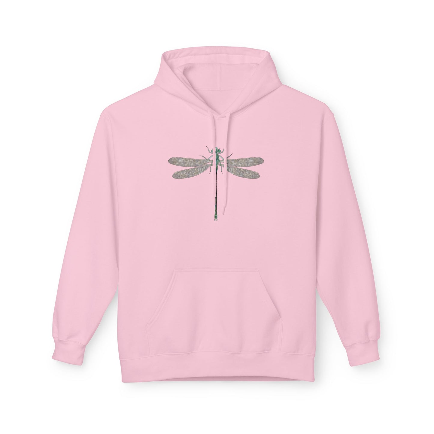 Dragonfly Minimalist Hoodie — Subtle Green Nature Graphic